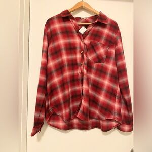 Maurice’s red and black womens flannel. Brand new with tags
